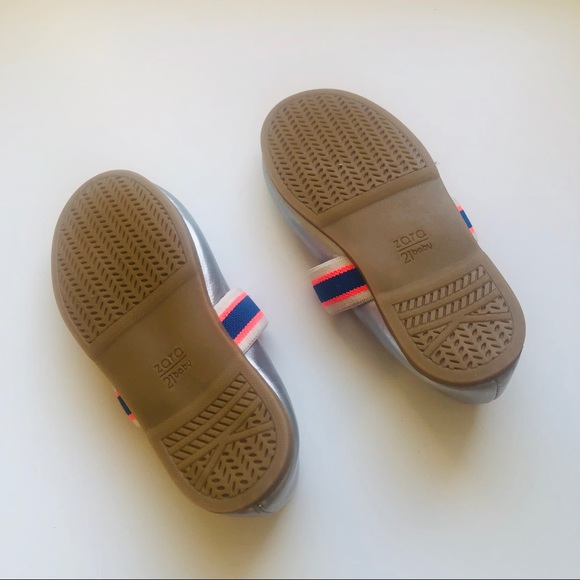 ZARA Baby Metallic Ballet Flats With Elastic - Picture 3 of 5